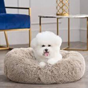 NWT Juicy Couture Plush Beige Pet Bed 24"